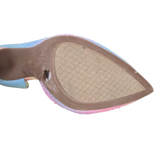 Jessica Simpson Pazula Sz 6 M Crystal Pastel Rainbow Ombre D’orsay Heels - Picture 11 of 15